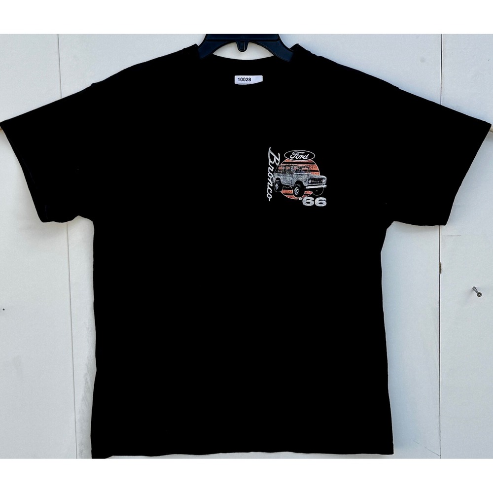 Ford Bronco T Shirt Mens Medium Black Graphic Short Sleeve 1966 Hybrid Apparel
